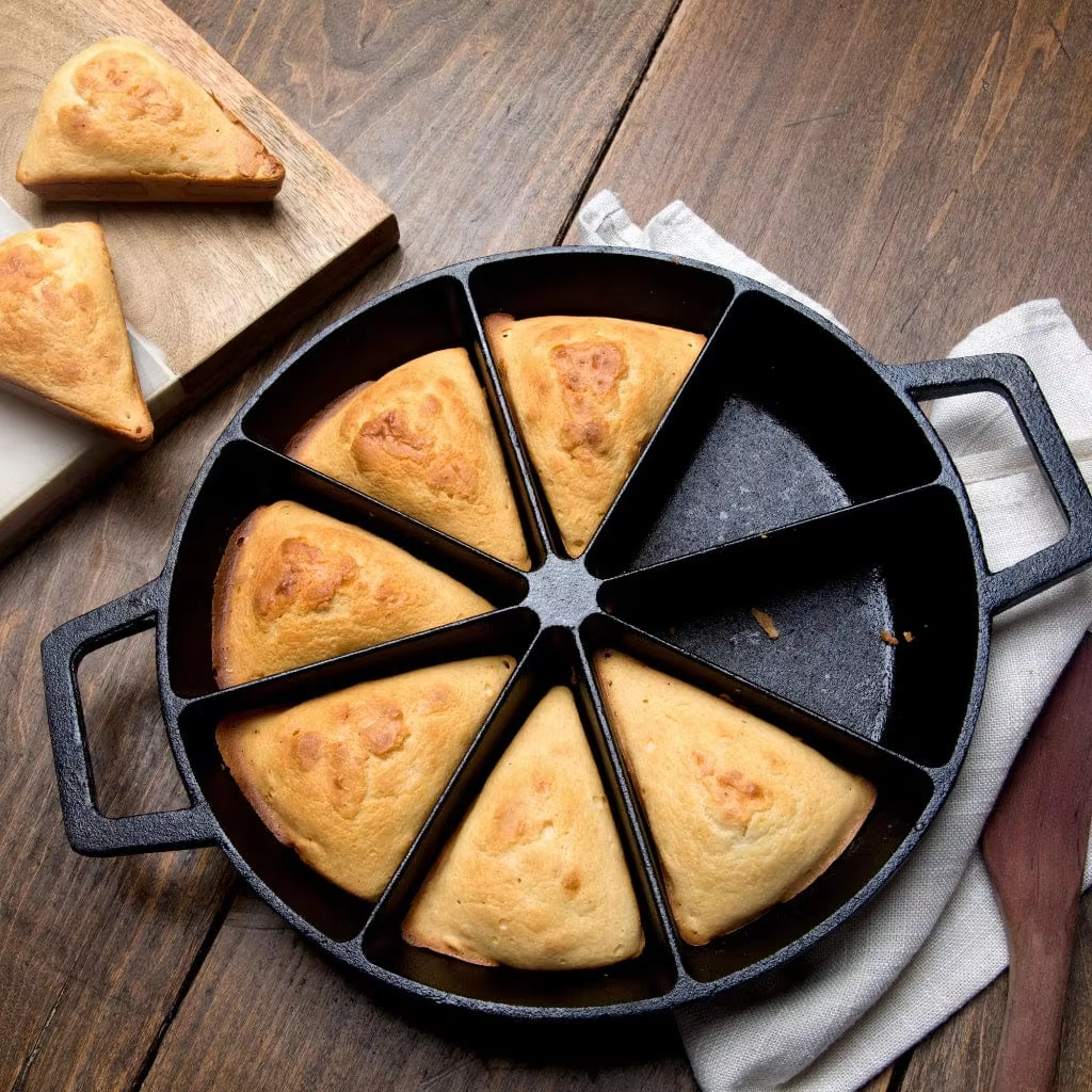 cast iron braiser is baking bread