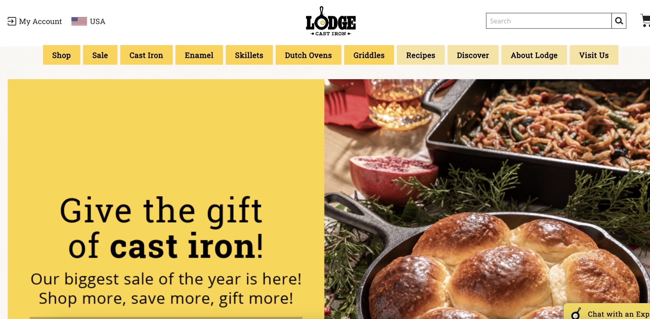 lodge brand cast iron cookware website